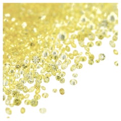 Natural Fancy Yellow 0.005 ct to 0.08 ct Round cut Diamonds Parcel Melles Mix