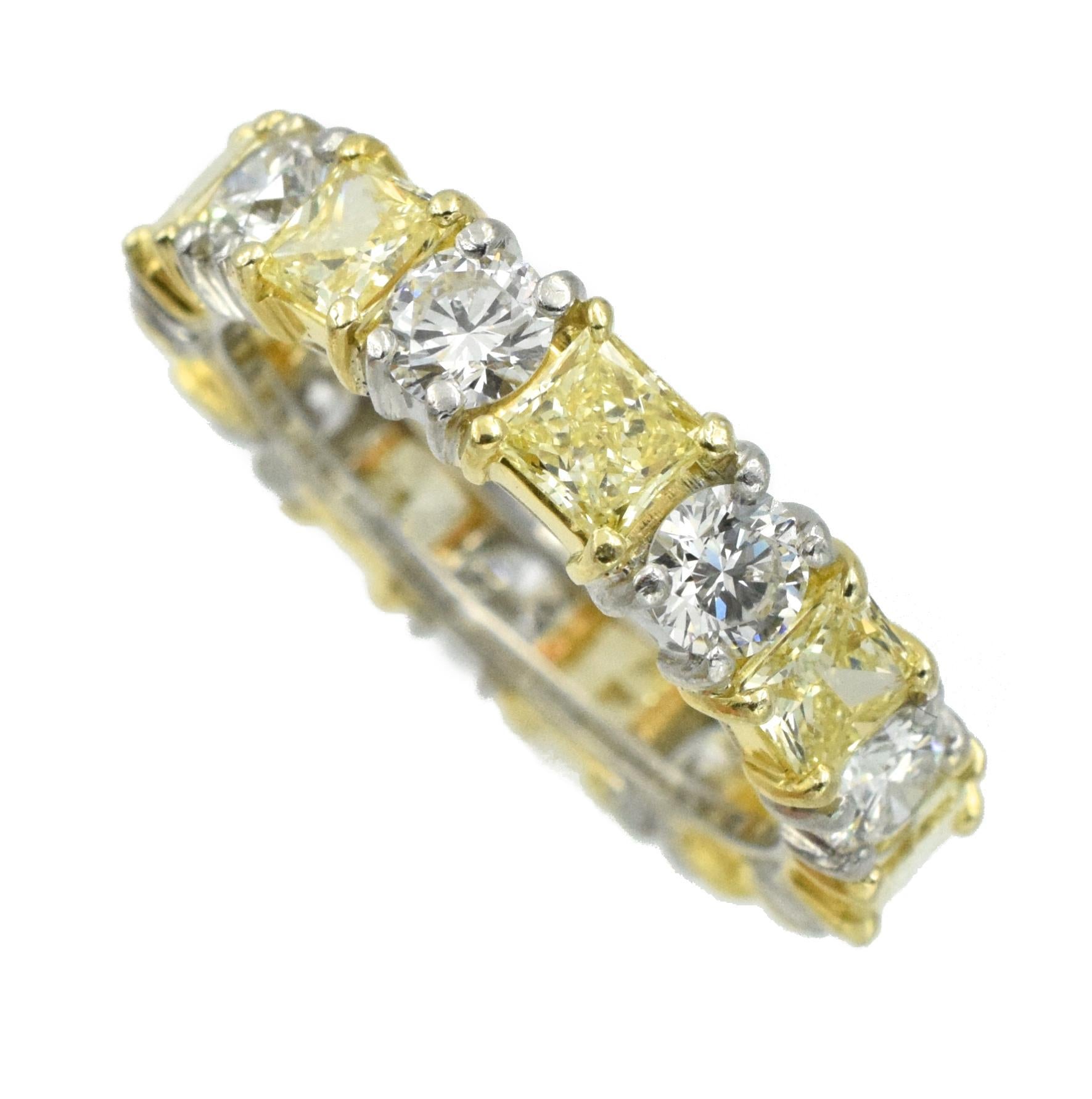 yellow diamond wedding band