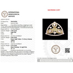 Natural Fancy Yellow Diamond Geometric Fan Ring in 18K Solid Gold (Certified)
