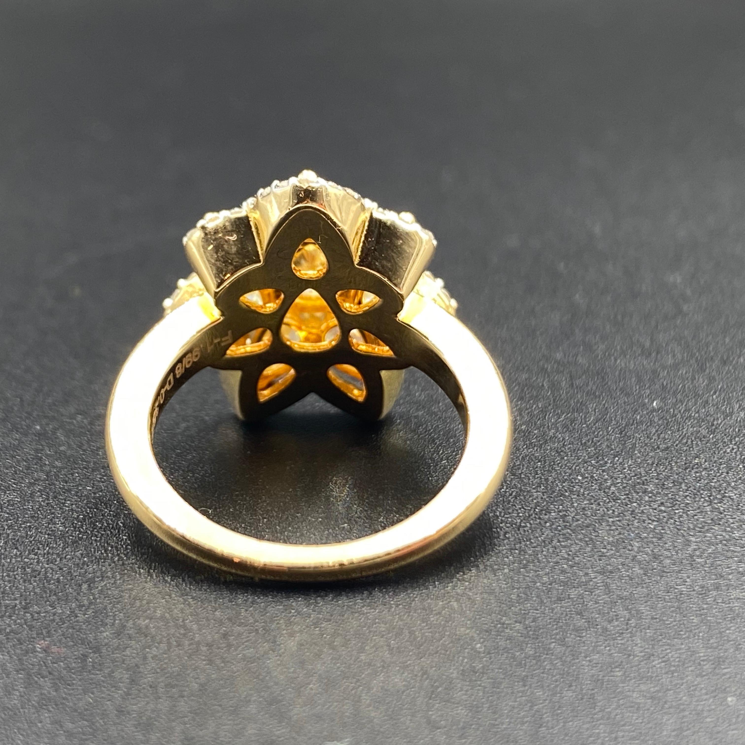 Women's or Men's Natural Fancy Yellow Diamond Ring