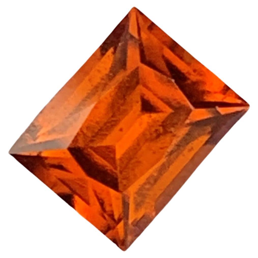 Natural Fanta 1.70 Carat Loose Hessonite Garnet Baguette Shape Gemstone for Sale