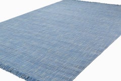 Natural Felted Wool High Desert Flat Weave Area Rug with Fringe by Joseph Carini