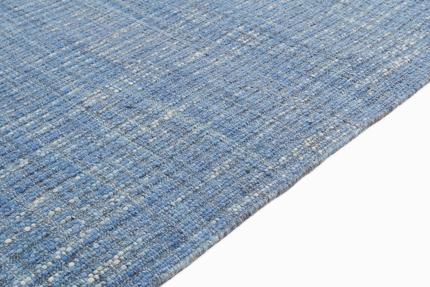 Nepalese Natural Felted Wool High Desert Flat Weave Area Rug with Fringe by Joseph Carini For Sale
