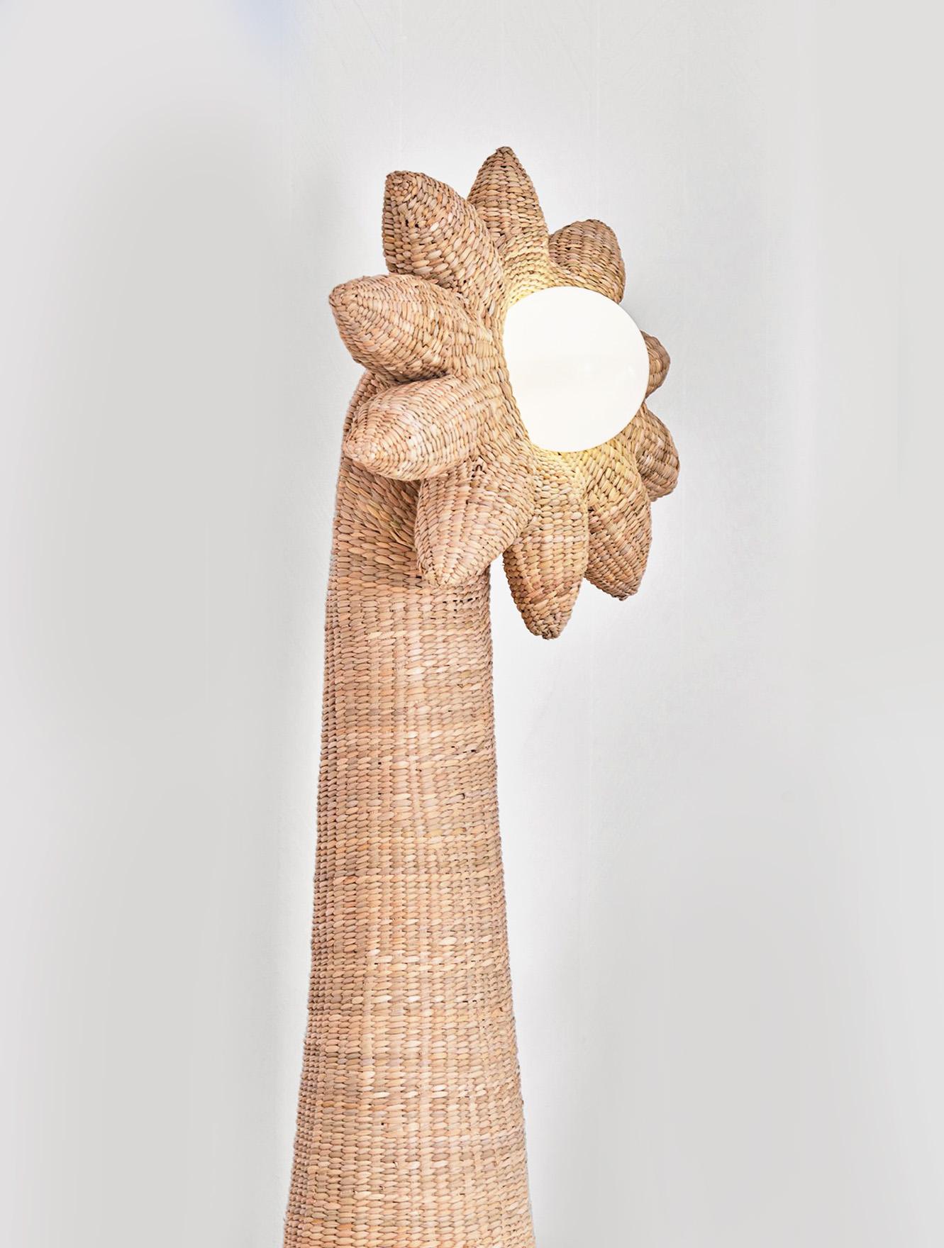 Moderno Lampada Kuni in fibra naturale in vendita