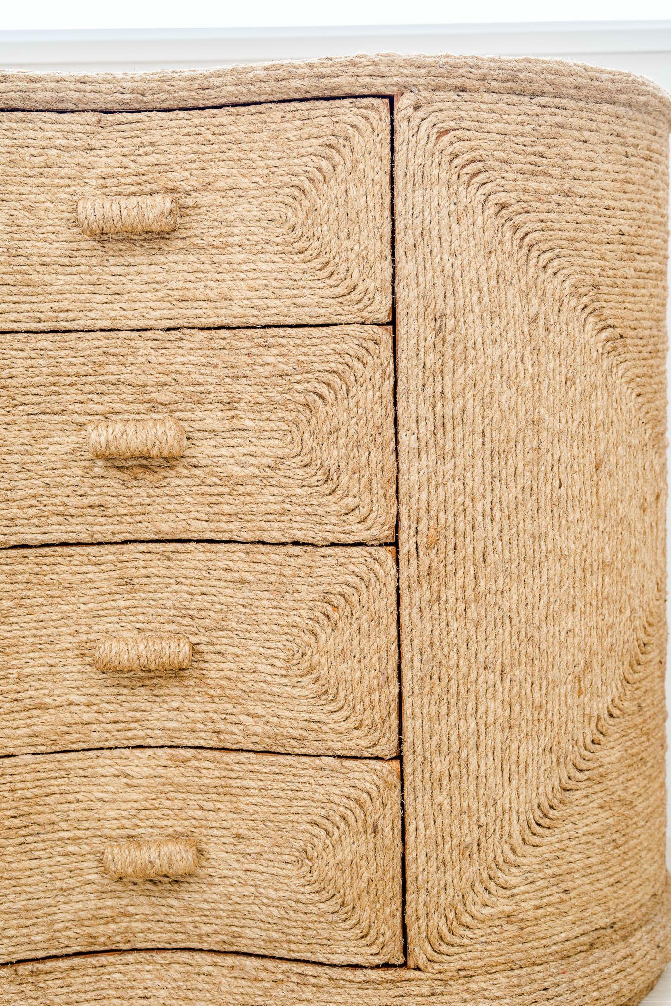 Natural fiber rope chest of drawers  For Sale 2