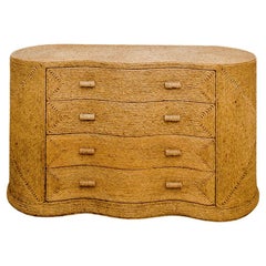 Natural fiber rope chest of drawers 