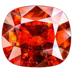 Granate grosularia natural de color rojo anaranjado intenso, 9,04 quilates – Piedra preciosa de granate suelta