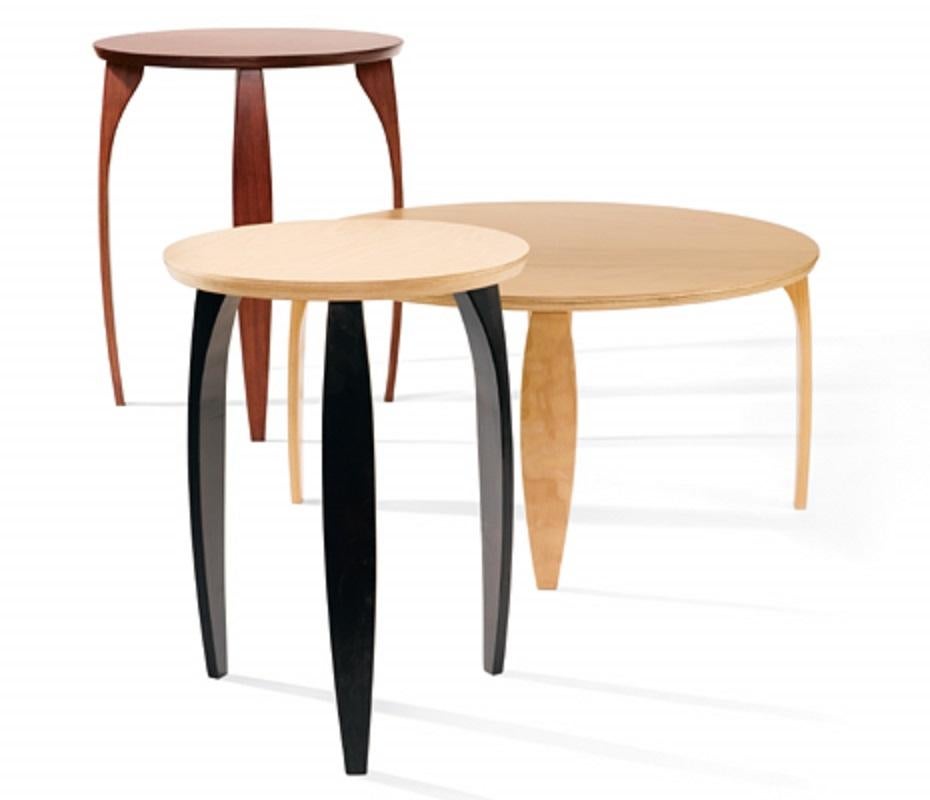 Contemporary Natural Finish Maple Modern Side Table. Made in USA by Peter Danko For Sale