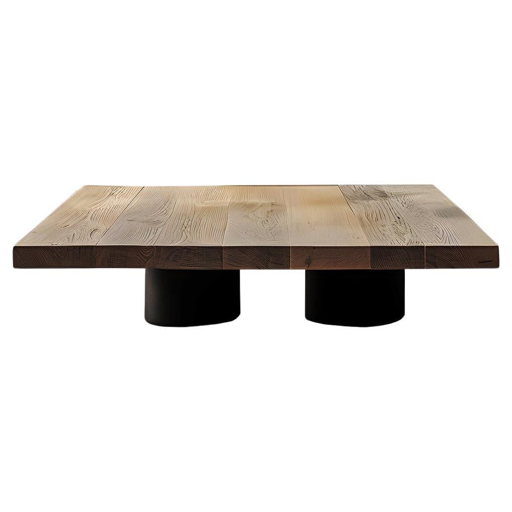 Natural Finish Rectangular Coffee Table - Classic Fundamenta 28 by NONO For Sale