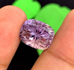 Natural Flower Cut Amethyst Gemstone: 12.85 Carat Faceted For Jewelry Making