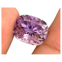 Natural Flower Cut Amethyst Gemstone: 12.85 Carat Faceted For Jewelry Making