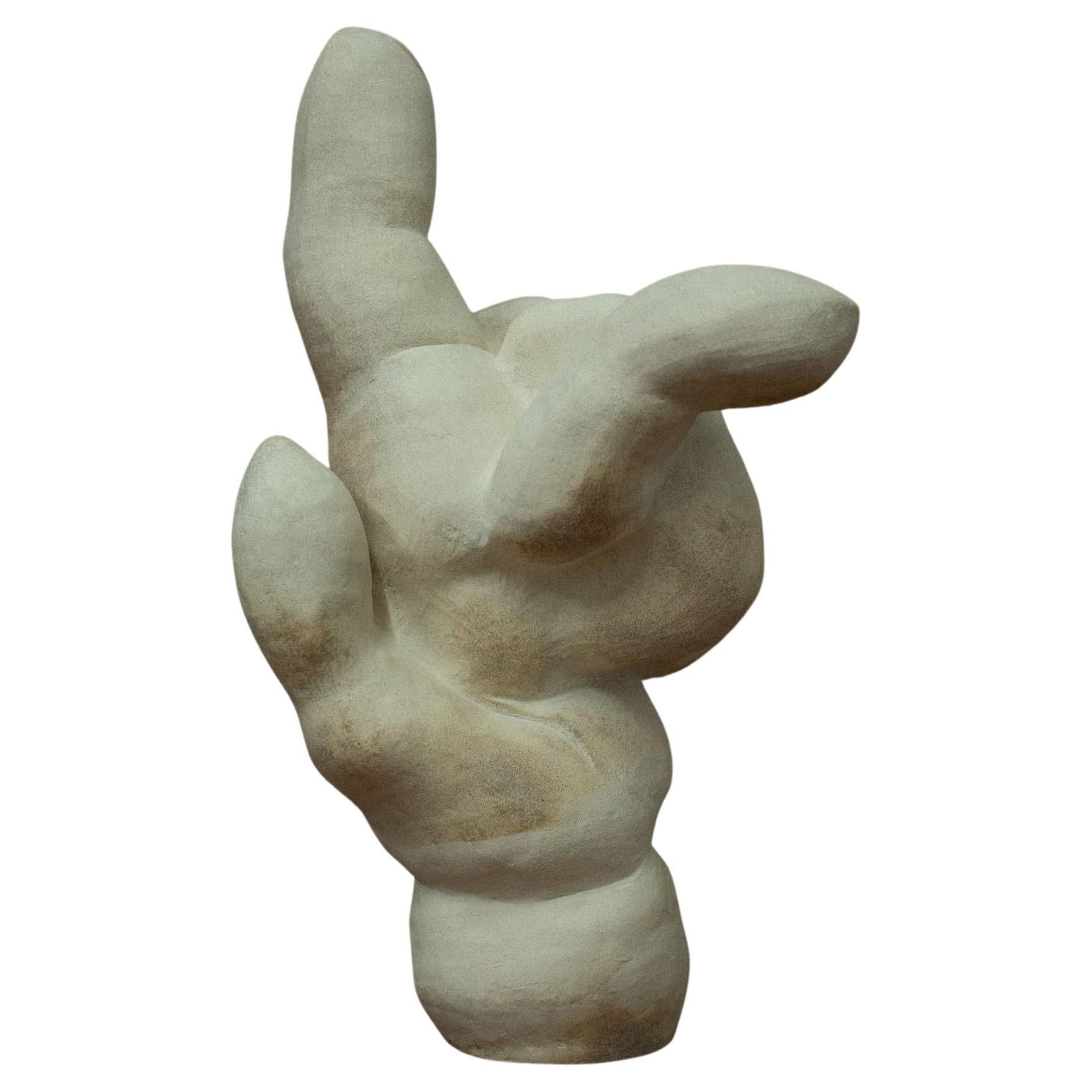 Natural Folding Hand Sculpture by Common Body For Sale