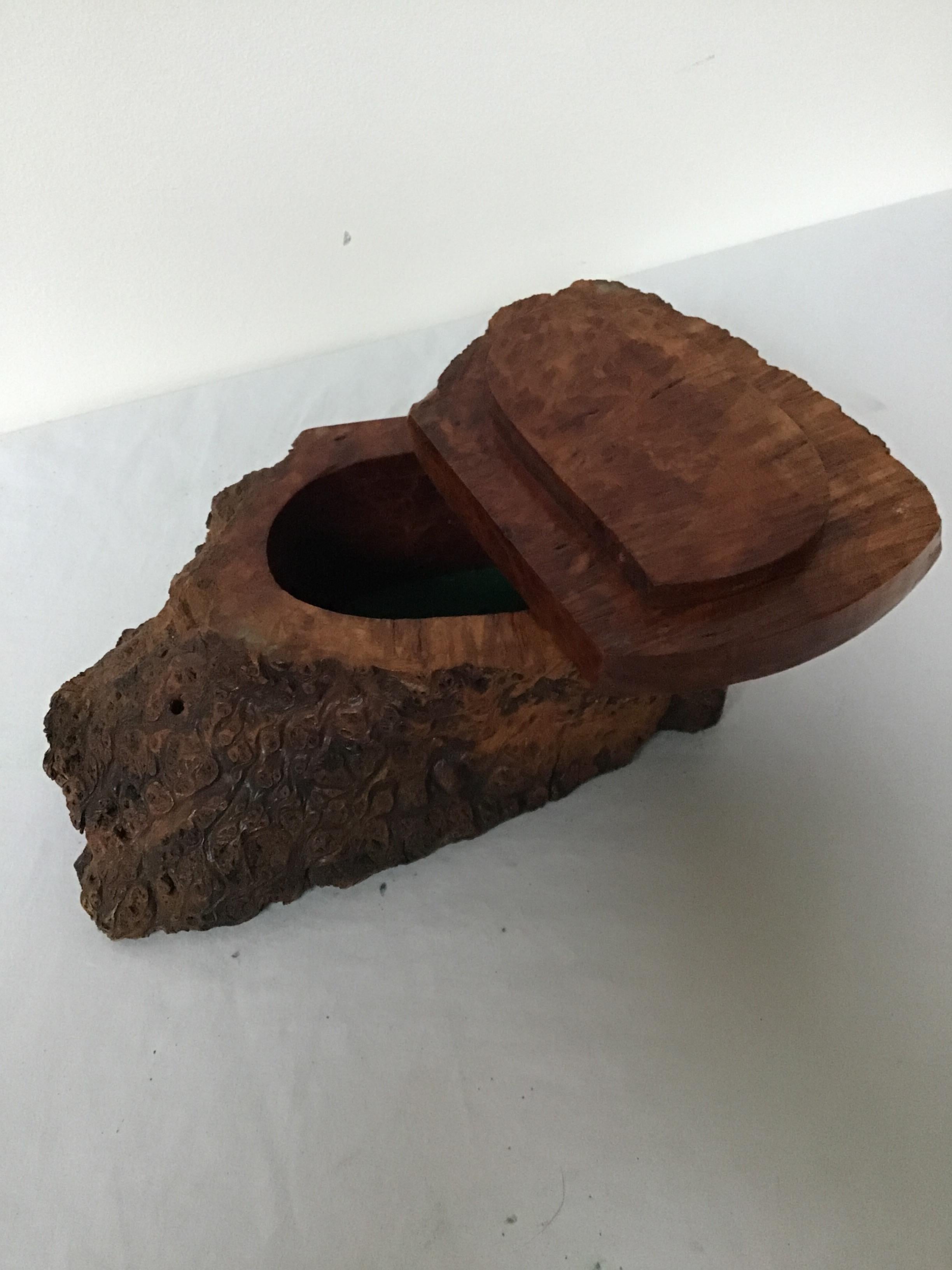 Natural Form Burl Wood Box For Sale 2