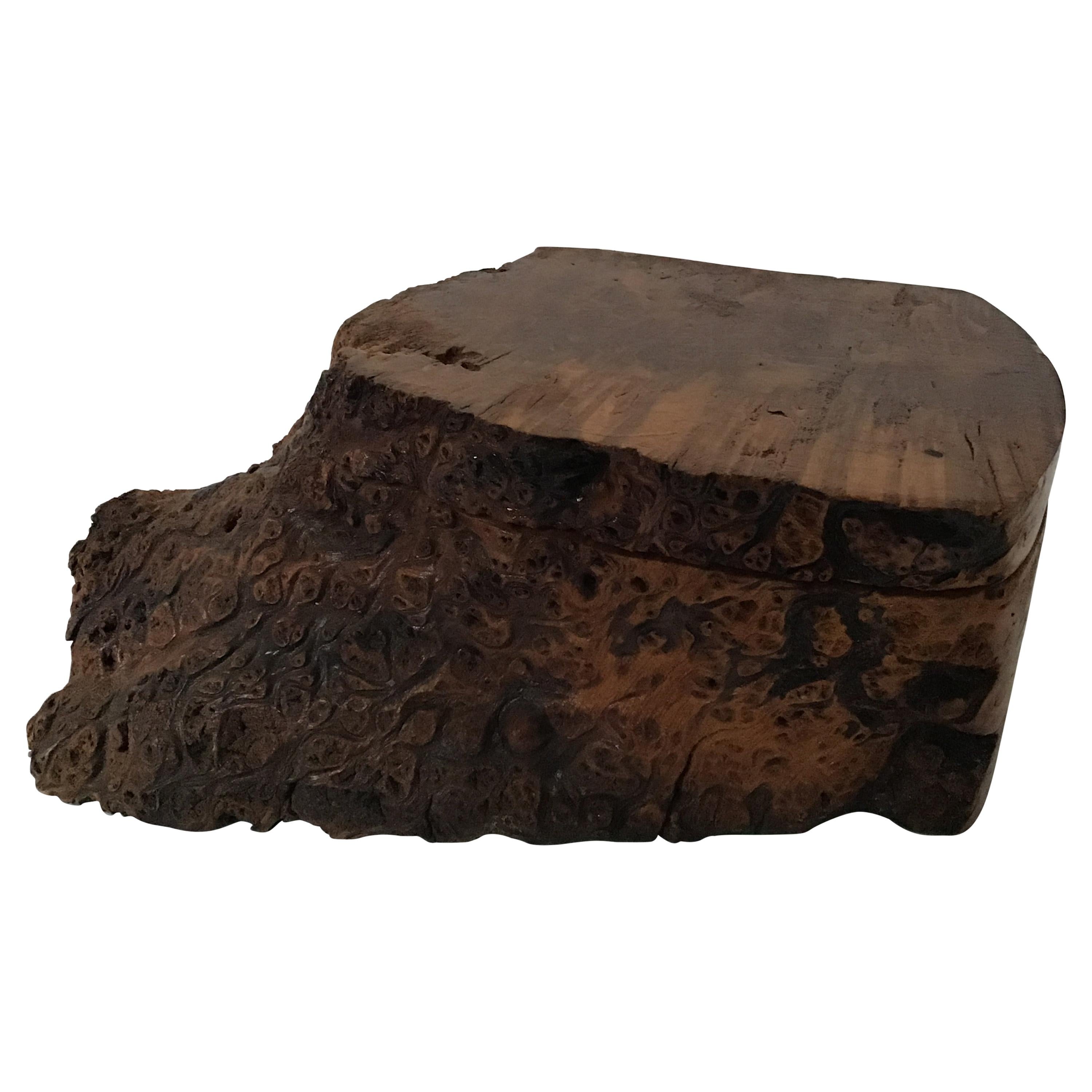 Natural Form Burl Wood Box