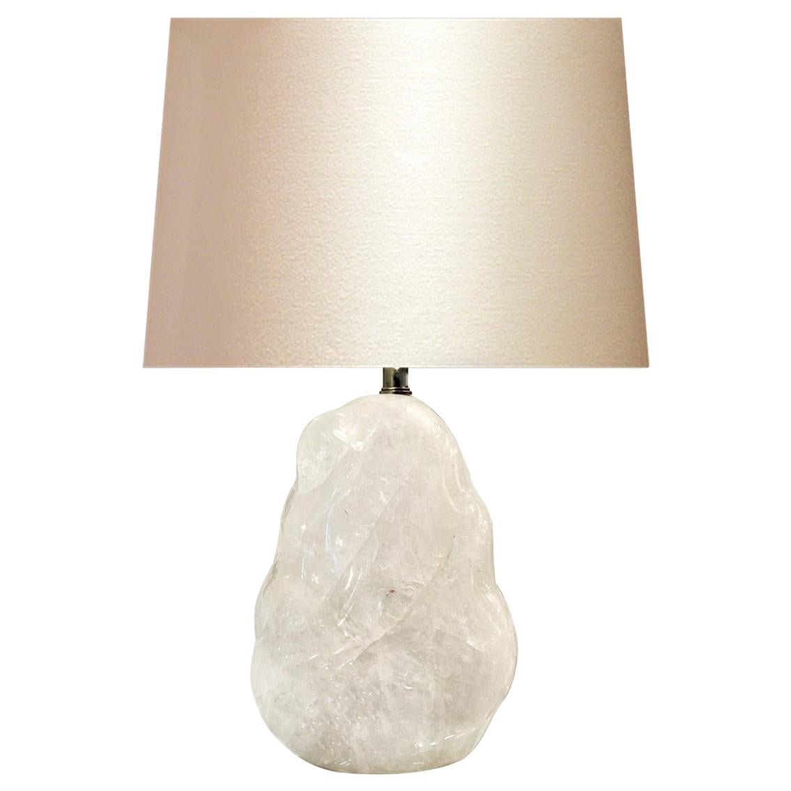 A Natural Form Rock Crystal Lamp at 1stDibs