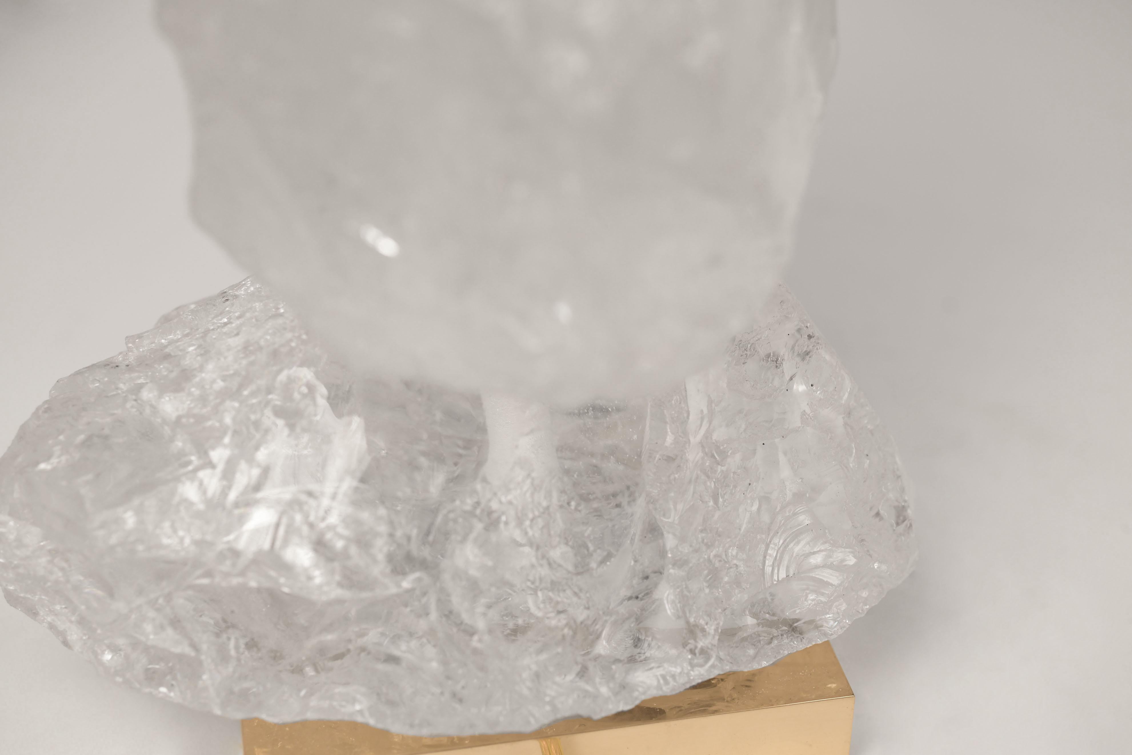 Lampes en quartz cristal de roche de forme naturelle en vente 1