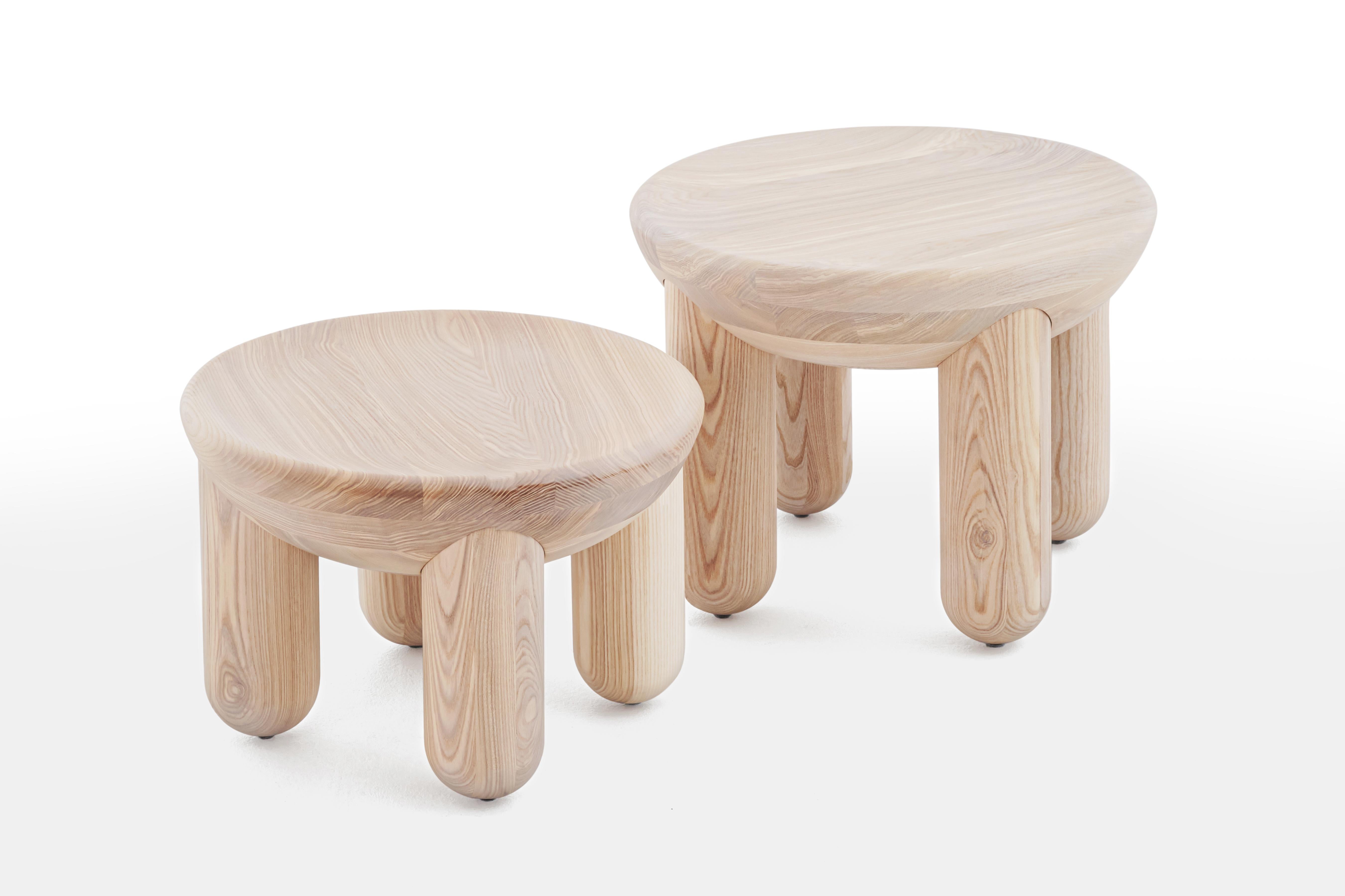 Mesa baja natural Freyja 2 by NOOM Ceniza en venta