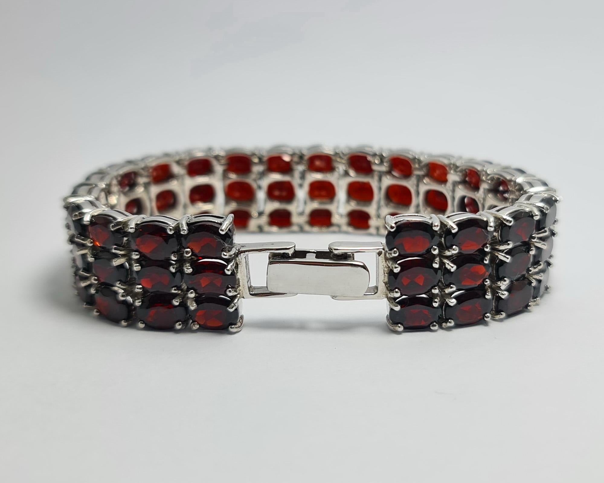 garnet tennis bracelet