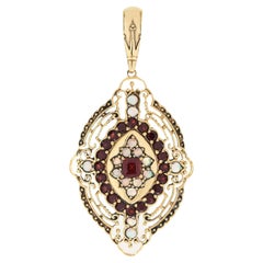 Pendentif filigrane de style vintage en or jaune 9 carats massif 