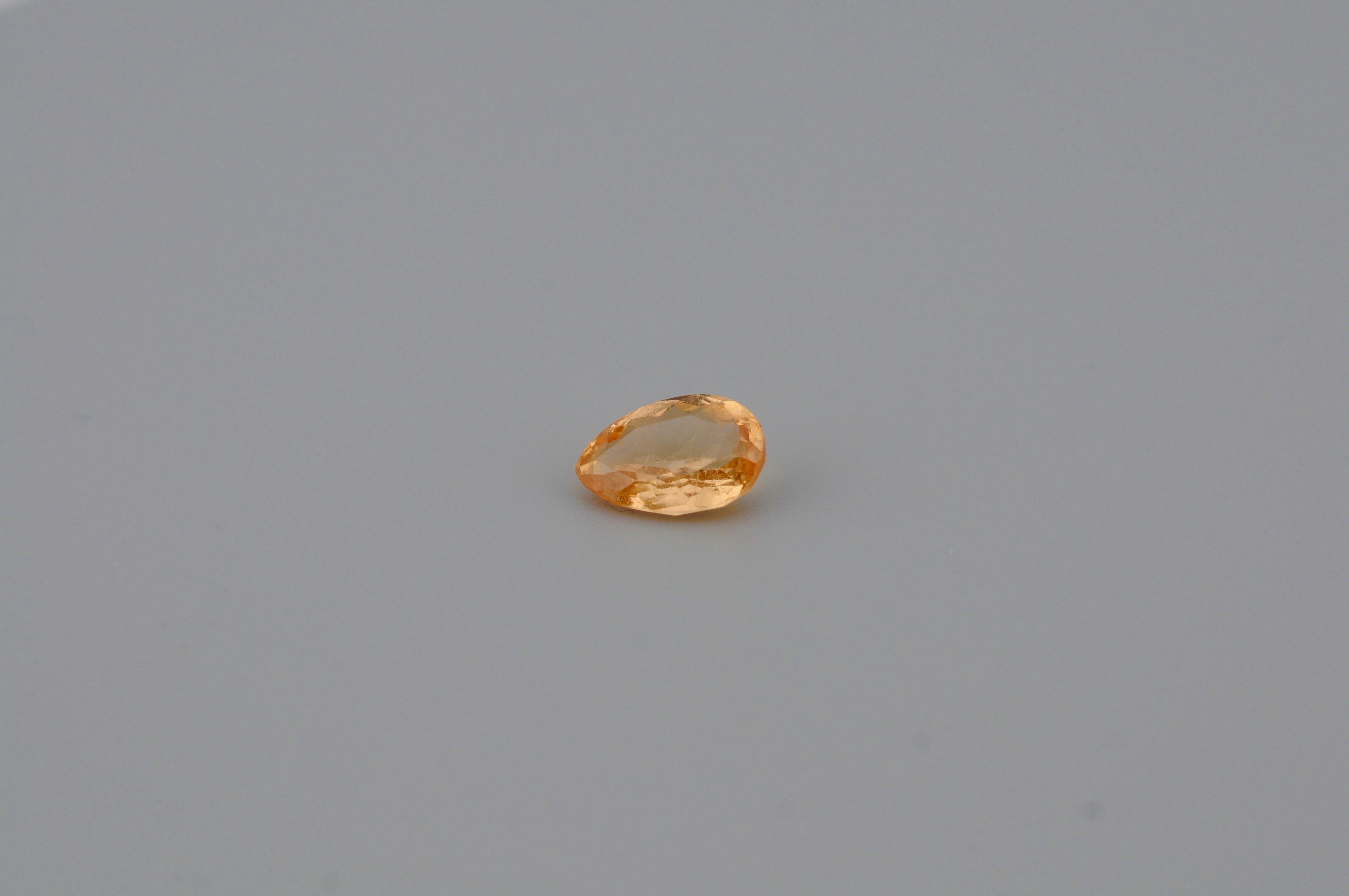 Taglio a goccia Granato-hessonite naturale - 2,54 carati in vendita