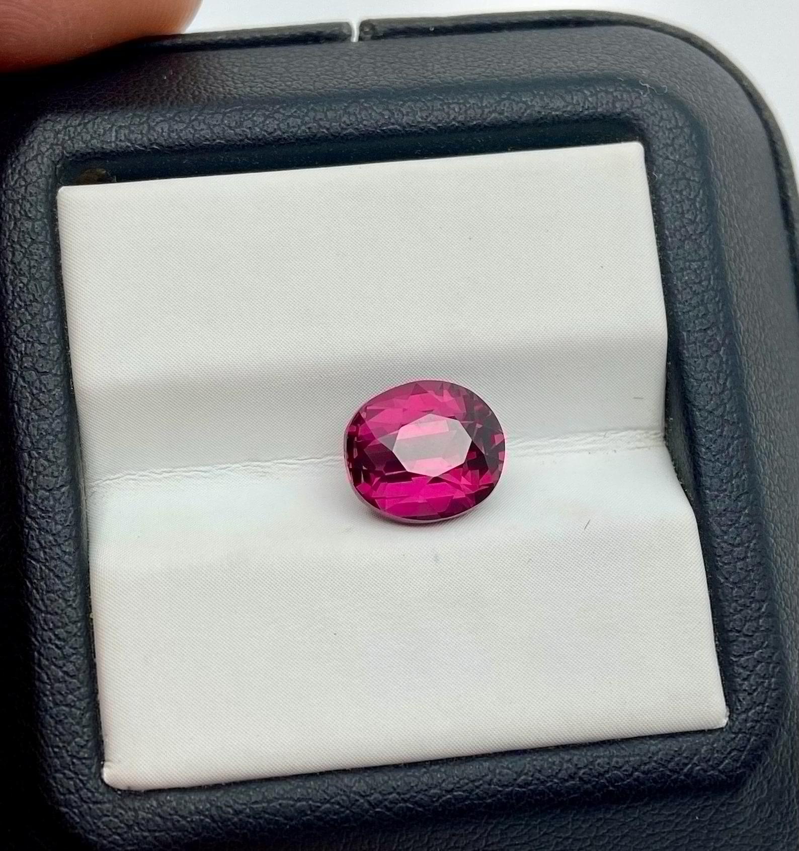 Gemma naturale di granato rodolite da 3,46 carati, taglio ovale, certificato AGL, Sri-Lanka in vendita 3