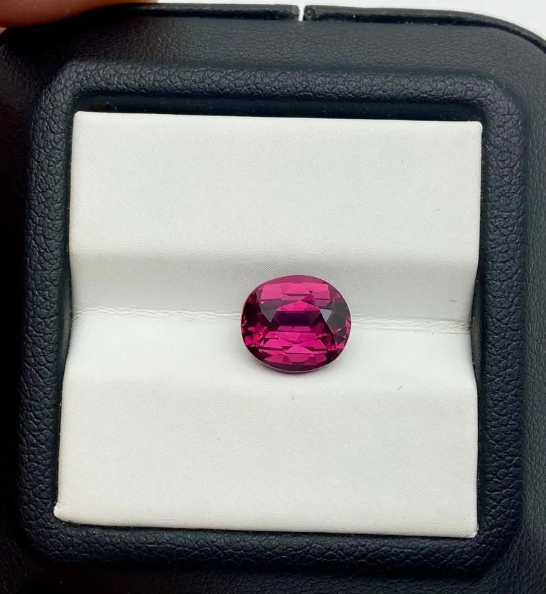 Gema natural de granate rodolita de 3,46 ct., talla ovalada, certificado AGL, Sri-Lanka
