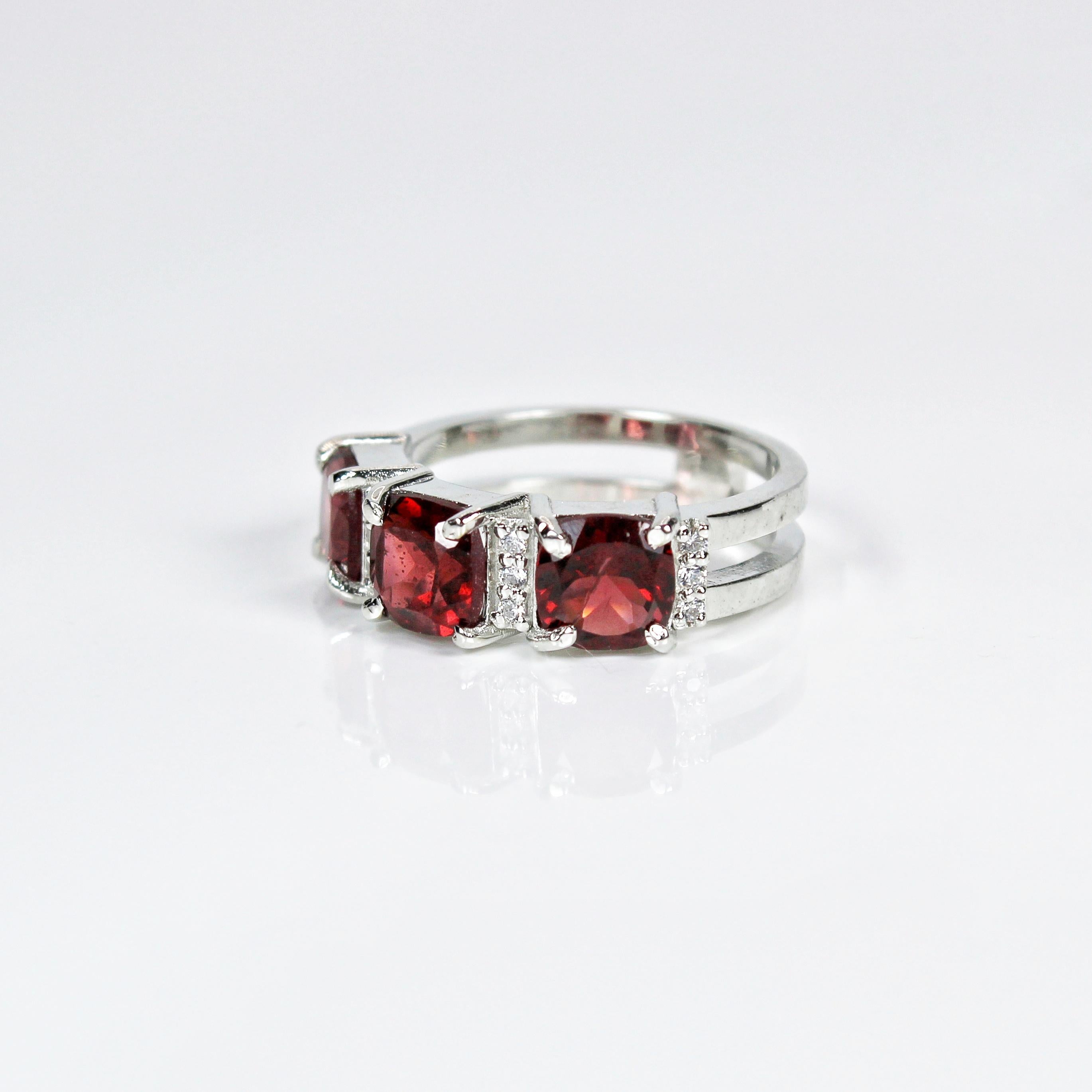 Natürlicher Granat Ring (Art déco)