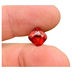 Natural Garnet Spessartite Loose Gemstone 4.62 Ct. Cushion cut, Certificate GFCO