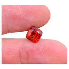 Natural Garnet Spessartite Loose Gemstone 4.91 Ct. Cushion cut, Certificate GFCO