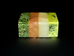 Boîte de pierres naturelles Quatre pierres Quartz rose Serpentine Onyx