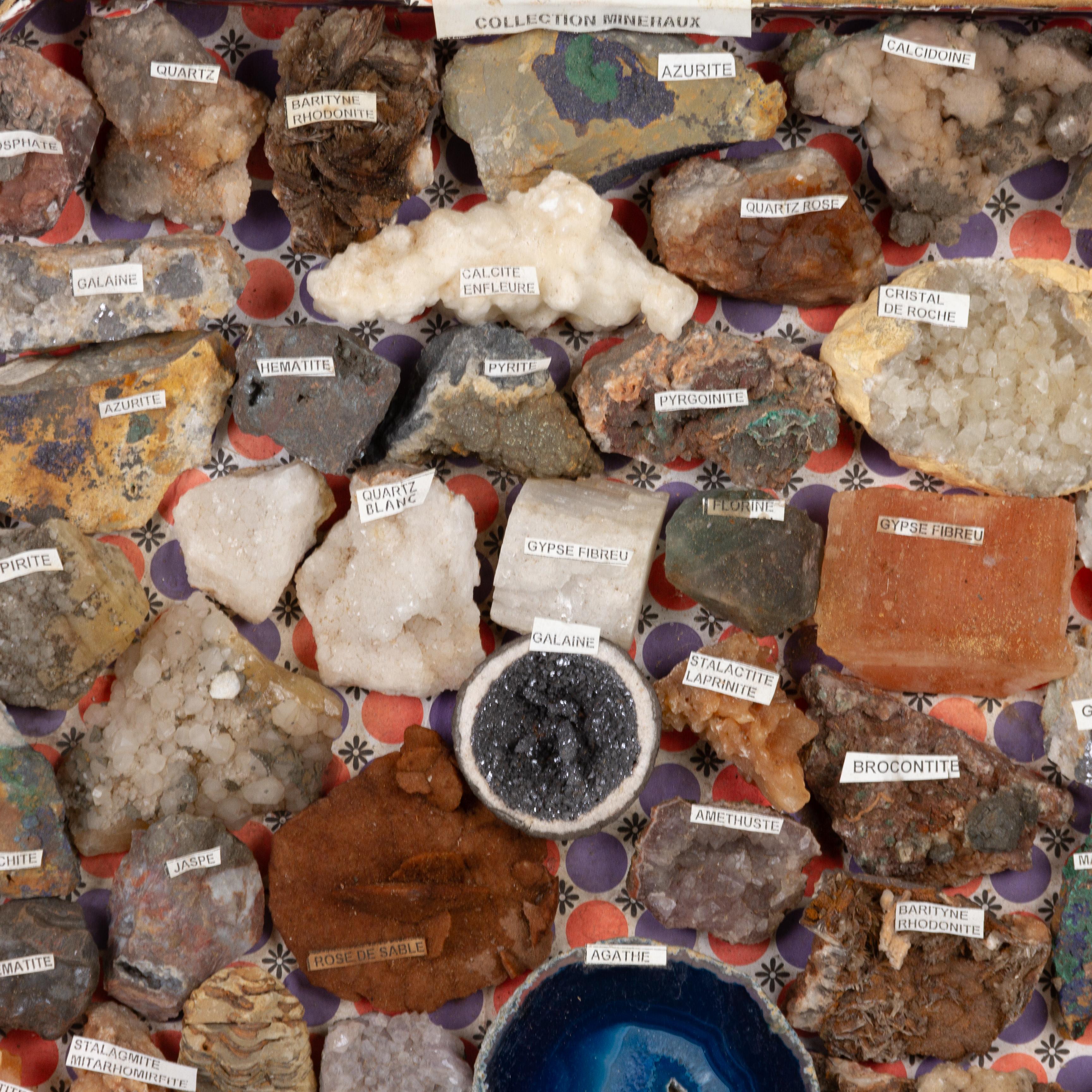 En buen estado
De una colección privada
Envío internacional gratuito
Gran colección francesa de minerales, piedras preciosas y fósiles, reunidos en una caja de presentación.

