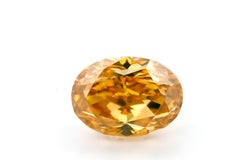 Natural GIA 1.33ct Fancy Deep Orangy Yellow Oval Modified Brilliant Diamond VS1