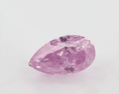 Natural GIA Cert 0.06ct Fancy Intense Pinkish Purple Pear Mod Brilliant Diamond