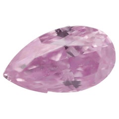 Natural GIA Cert 0.06ct Fancy Intense Pinkish Purple Pear Mod Brilliant Diamond