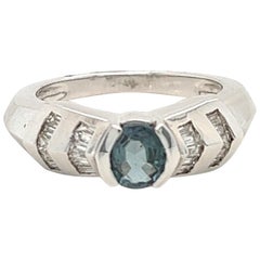 Nature certifié GIA 0,66ct. Bague royale alexandrite