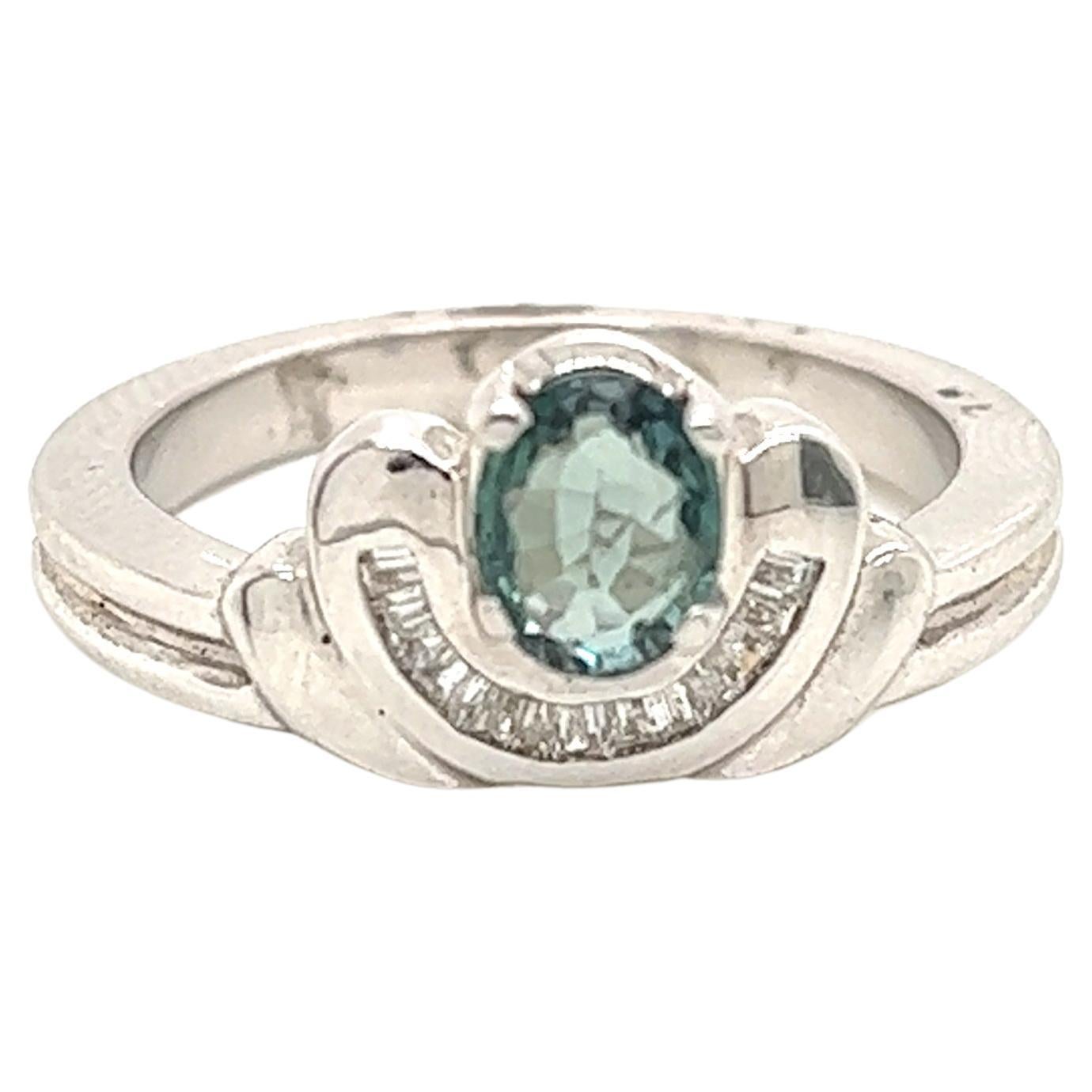 Natural GIA Certified 0.73 Ct. Alexandrite Vintage Ring For Sale