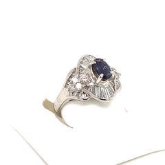 Natural GIA Certified 0.85 carat Brazillian Alexandrite & Diamond Cocktail Ring