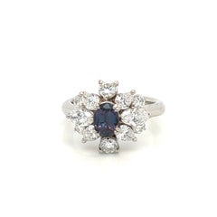Natural GIA Certified 0.85 Ct. Brazillian Alexandrite & Diamond Vintage Ring