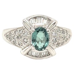 Natürlicher GIA-zertifizierter 0,88 Karat Alexandrit Vintage-Ring