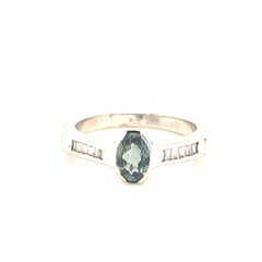Natural GIA Certified 0.92 Ct Brazillian Alexandrite & Diamond Vintage Ring