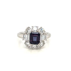Natural GIA Certified 1.00 Ct. Brazillian Alexandrite & Diamond Cocktail Ring