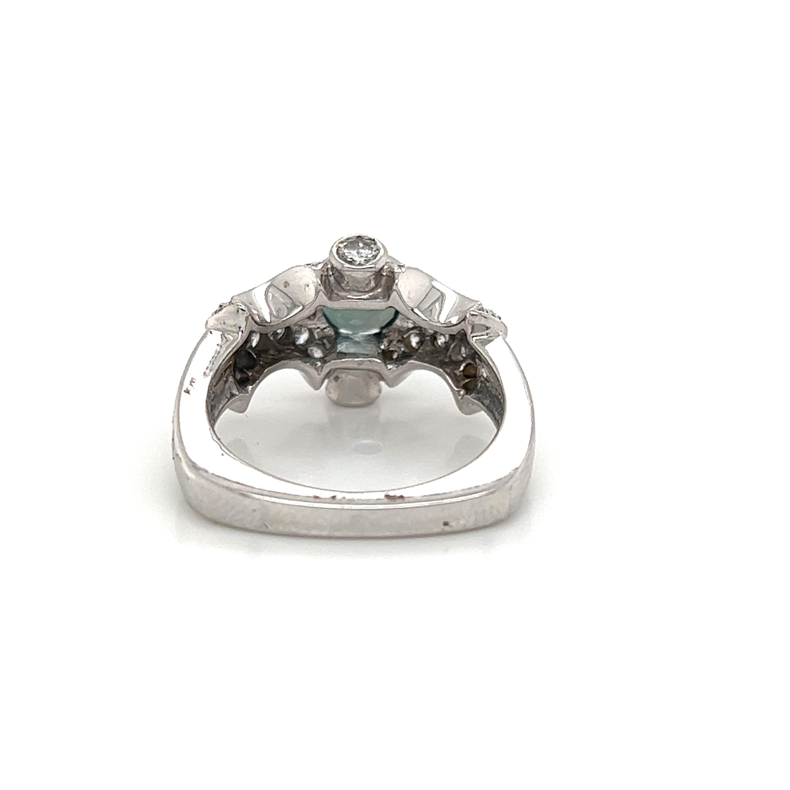 Certifié GIA naturel 1,11 carat  Bague vintage alexandrite et diamants Pour femmes en vente