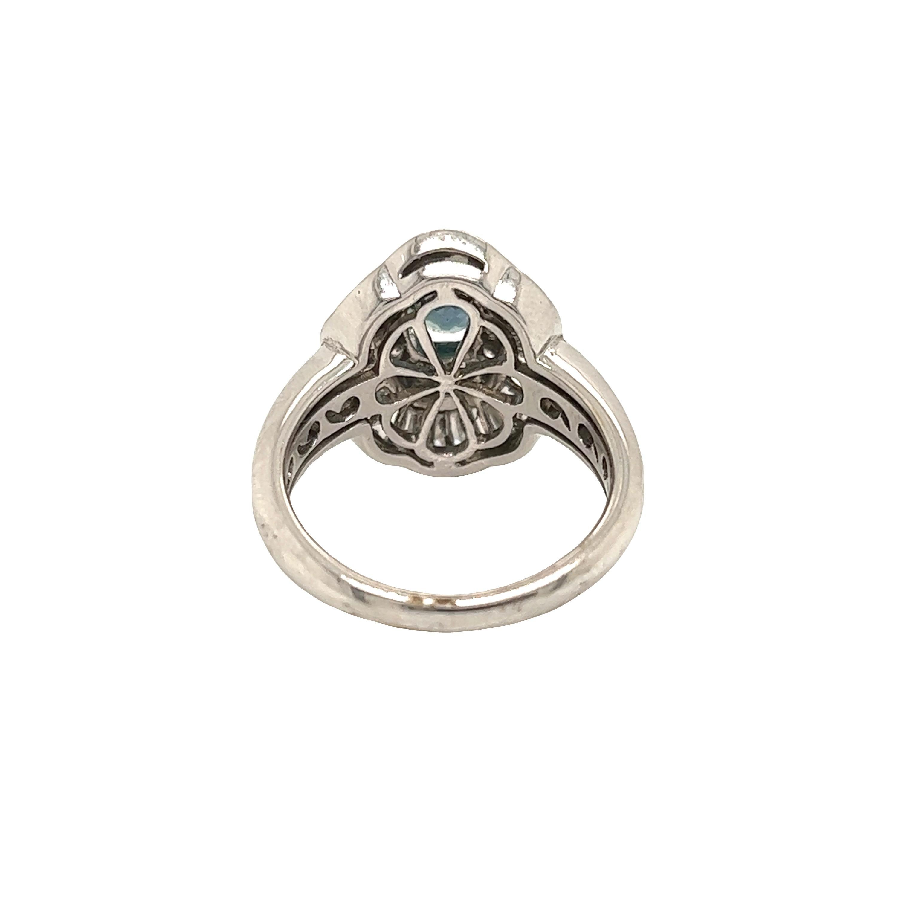 Naturale certificato GIA da 1.16 carati. Anello cocktail con alessandrite e diamante brasiliano In condizioni Nuovo in vendita a New York, NY