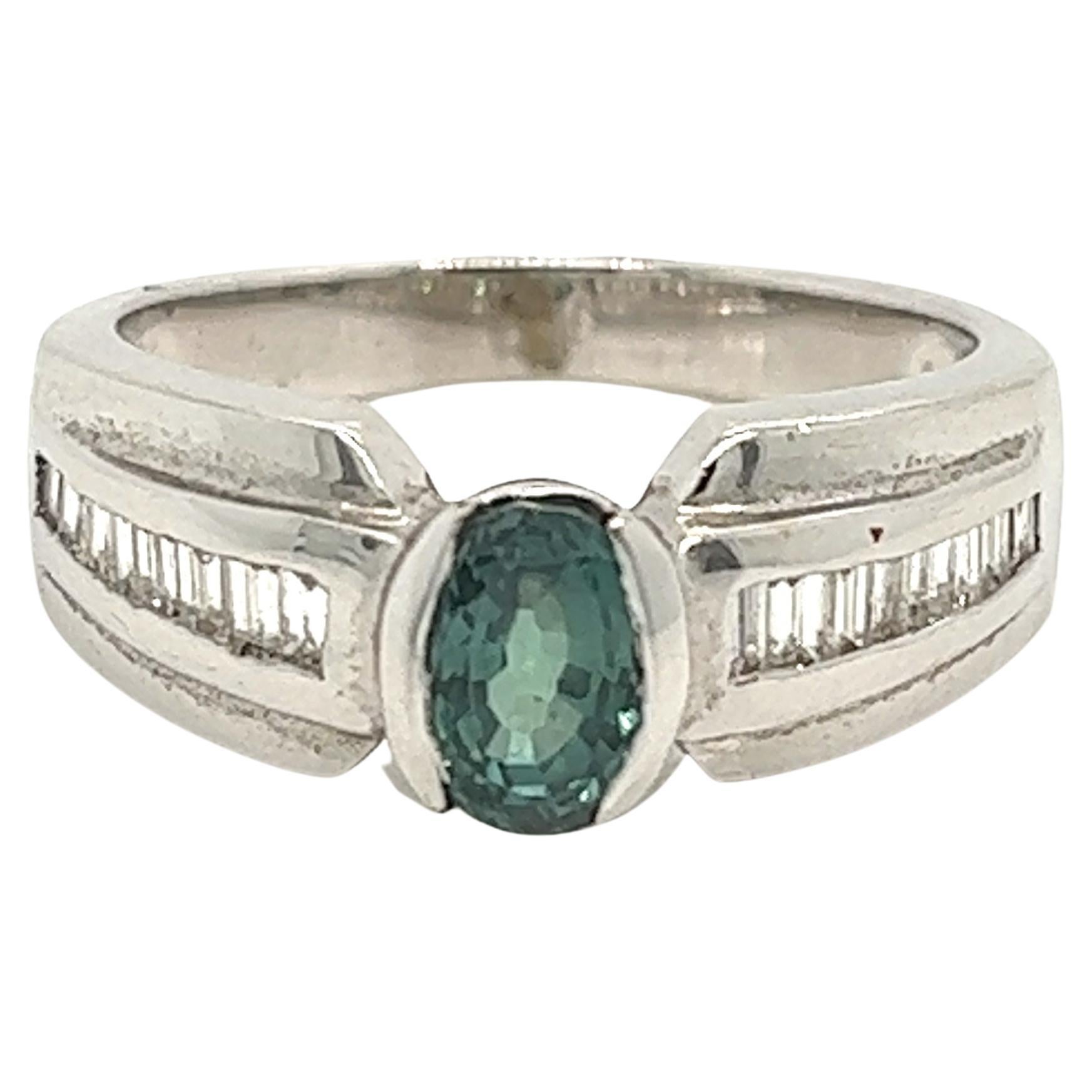 Natürlicher GIA-zertifizierter 1,21 Karat Alexandrit Vintage-Ring