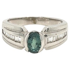 Naturel certifié GIA 1,21 Ct. Bague vintage alexandrite