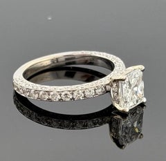 Natural GIA Certified 1.21ct Cushion Diamond Engagement Ring F VS1 14K Gold