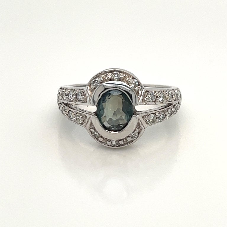 Natural GIA Certified 1.23 Ct. Alexandrite Cocktail Ring For Sale at ...