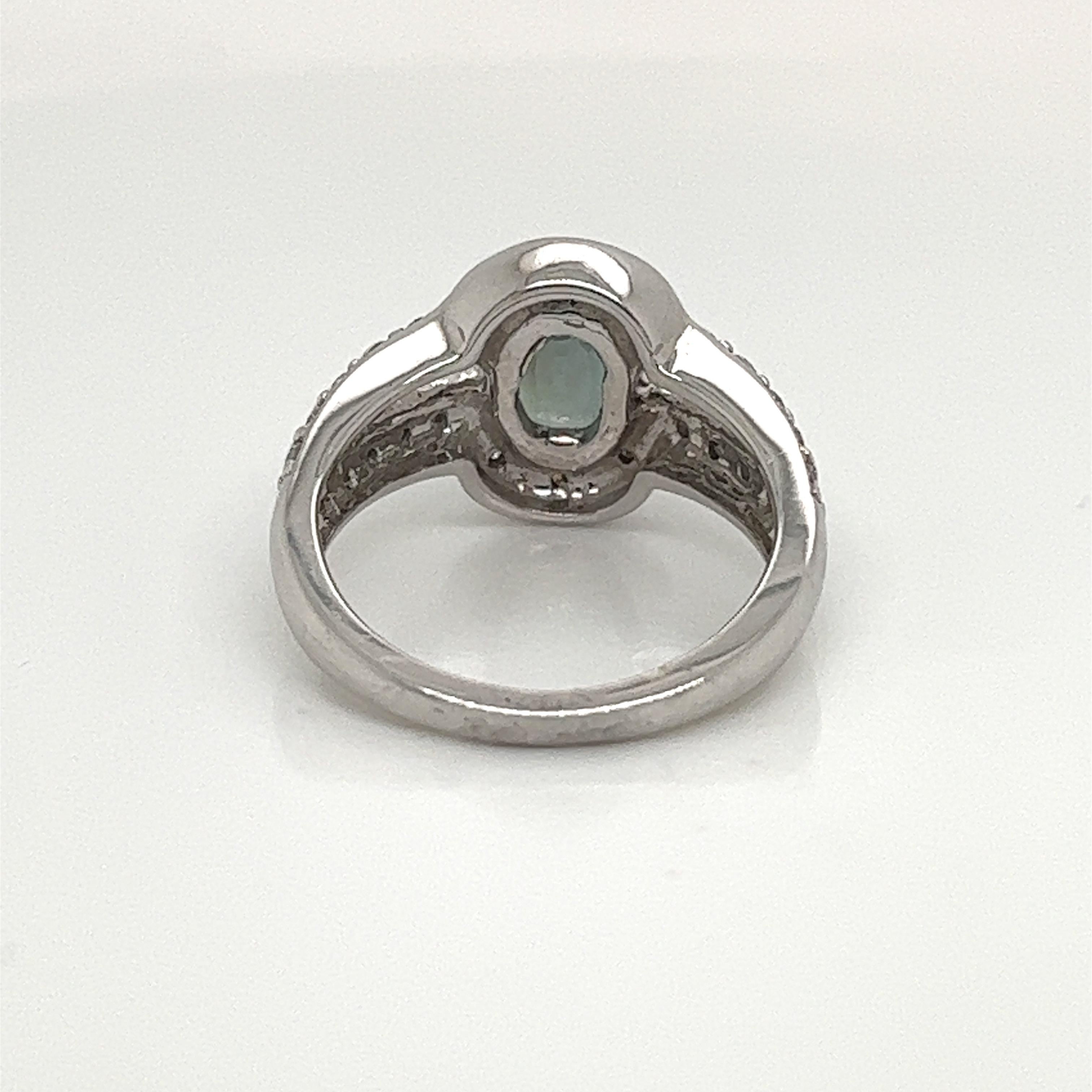 Oval Cut Natural GIA Certified 1.23 Ct. Alexandrite Cocktail Ring For Sale