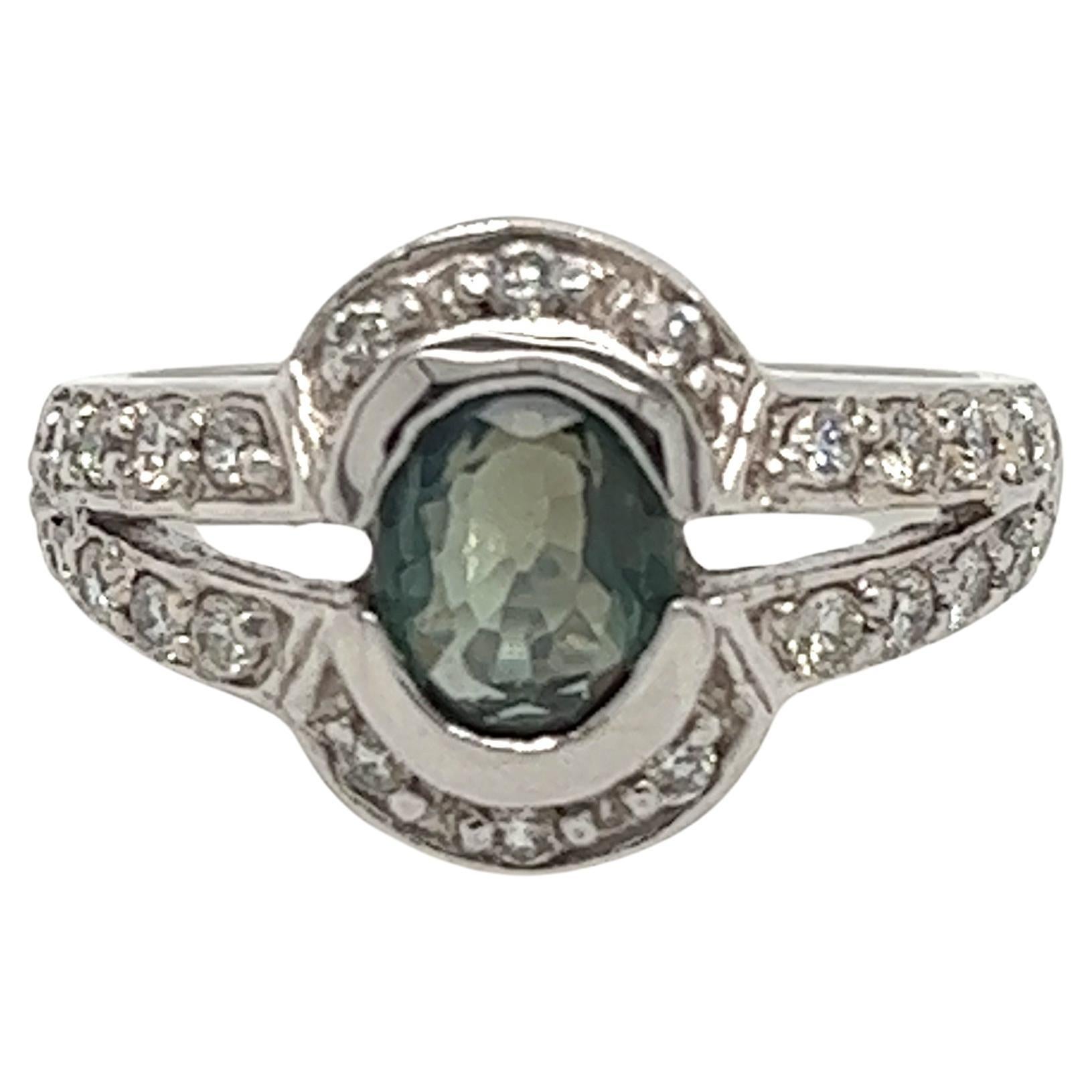 Natural GIA Certified 1.23 Ct. Alexandrite Cocktail Ring For Sale