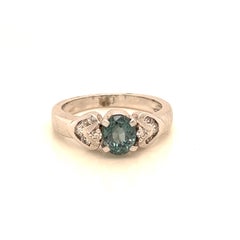 Natural GIA Certified 1.26 Ct Alexandrite & Diamond Cocktail Ring